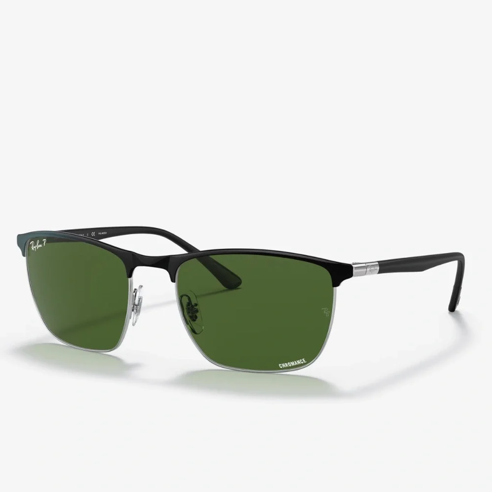 Ray-Ban Men’s Black Frame Sunglasses with Green Lenses - Picture 5 of 5